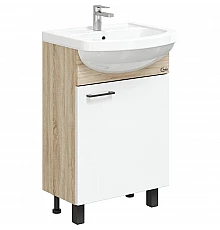 Тумба дуб сонома/белый матовый 47,8 см разборная Onika Эко 105209