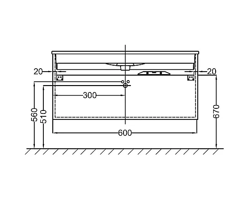 Купить Тумба белый 60 см Jacob Delafon Vox EB2030-RA-N18 в магазине сантехники Santeh-Crystal.ru