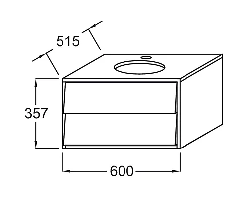 Купить Тумба черный глянец 60 см Jacob Delafon Escale  EB762-274 в магазине сантехники Santeh-Crystal.ru
