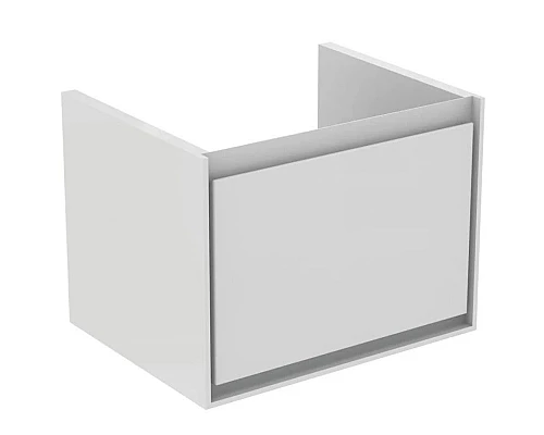 Приобрести Тумба белый глянец/белый матовый 60 см 1 ящик Ideal Standard Connect Air Cube E0846B2 в магазине сантехники Santeh-Crystal.ru