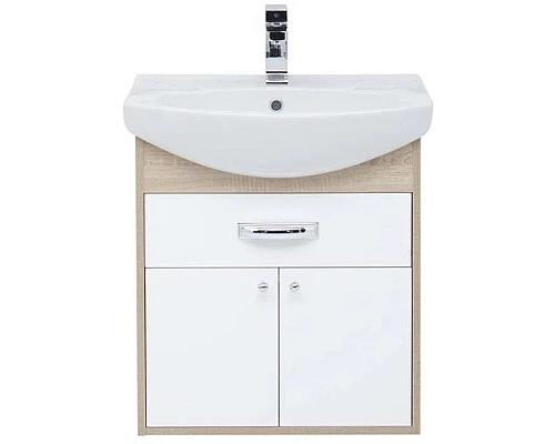 Приобрести Тумба дуб сонома/белый 55,4 см Aquanet Грейс 00198373 в магазине сантехники Santeh-Crystal.ru