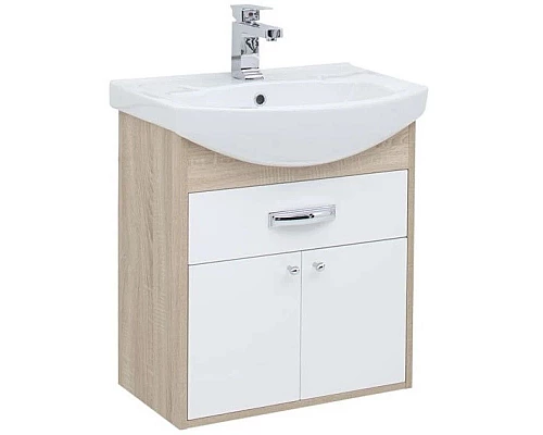 Приобрести Тумба дуб сонома/белый 55,4 см Aquanet Грейс 00198373 в магазине сантехники Santeh-Crystal.ru