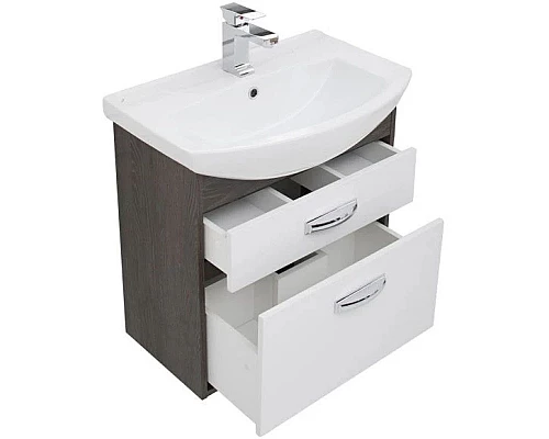 Купить Тумба дуб кантенбери/белый 60,4 см Aquanet Грейс 00198378 в магазине сантехники Santeh-Crystal.ru