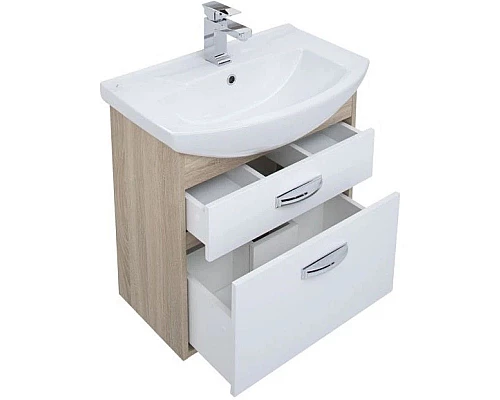 Приобрести Тумба дуб сонома/белый 60,4 см Aquanet Грейс 00198377 в магазине сантехники Santeh-Crystal.ru