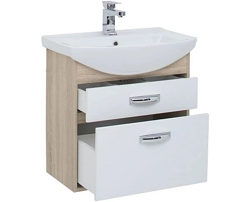 Приобрести Тумба дуб сонома/белый 60,4 см Aquanet Грейс 00198377 в магазине сантехники Santeh-Crystal.ru