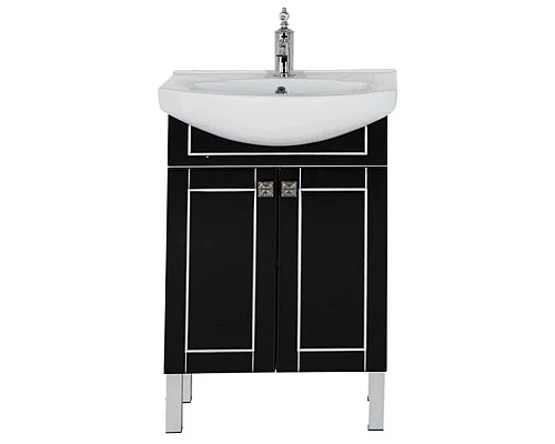 Заказать Тумба черный/патина серебро 55,4 см Aquanet Честер 00186102 в магазине сантехники Santeh-Crystal.ru