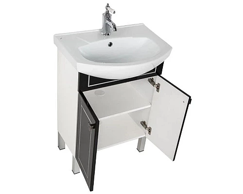 Заказать Тумба черный/патина серебро 55,4 см Aquanet Честер 00186102 в магазине сантехники Santeh-Crystal.ru