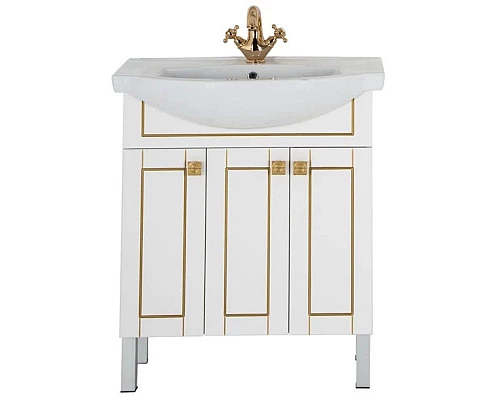 Заказать Тумба белый/патина золото 69 см Aquanet Честер 00186100 в магазине сантехники Santeh-Crystal.ru