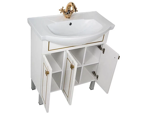 Заказать Тумба белый/патина золото 69 см Aquanet Честер 00186100 в магазине сантехники Santeh-Crystal.ru