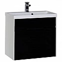 Тумба белый/черный 69 см Aquanet Латина 00180001