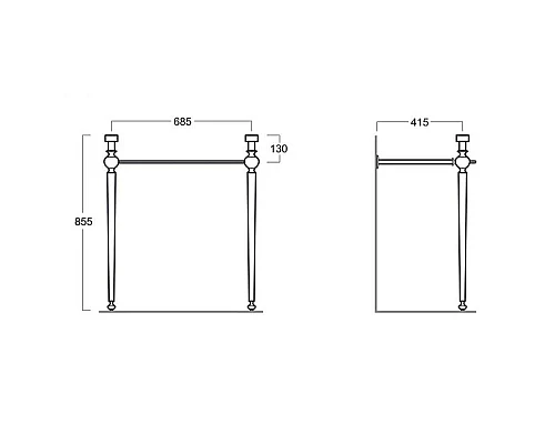 Заказать Консоль для раковины золото Simas Arcade ARCG1oro в магазине сантехники Santeh-Crystal.ru