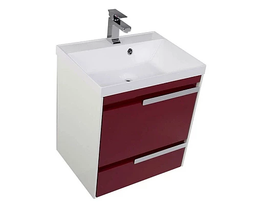 Приобрести Тумба белый/бордо 59 см Aquanet Тиволи 00180062 в магазине сантехники Santeh-Crystal.ru
