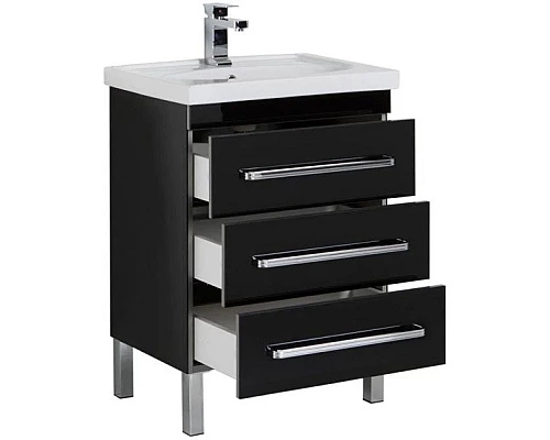 Приобрести Тумба черный 57,5 см Aquanet Сиена 00186367 в магазине сантехники Santeh-Crystal.ru