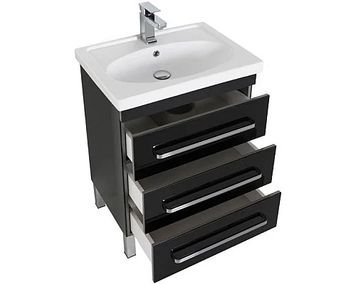 Приобрести Тумба черный 57,5 см Aquanet Сиена 00186367 в магазине сантехники Santeh-Crystal.ru