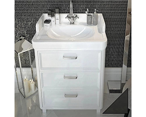 Приобрести Тумба белый глянец 57 см Kerama Marazzi Pompei PO.60.3WHT в магазине сантехники Santeh-Crystal.ru