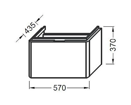 Приобрести Тумба салатовый 57 см Jacob Delafon Reve EB560-269 в магазине сантехники Santeh-Crystal.ru