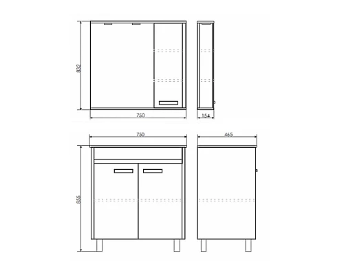 Приобрести Тумба с раковиной сосна лоредо/белый глянец 75 см Comforty Тулуза 00003121660 в магазине сантехники Santeh-Crystal.ru