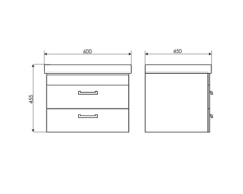 Купить Тумба с раковиной сосна лоредо 60 см Comforty Ницца 00003120772 в магазине сантехники Santeh-Crystal.ru