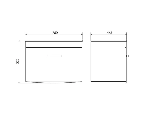 Заказать Тумба с раковиной белый глянец 75 см Comforty Лаура 00003120097 в магазине сантехники Santeh-Crystal.ru