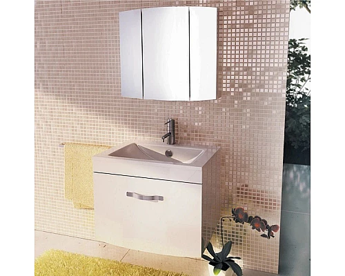 Заказать Тумба с раковиной белый глянец 75 см Comforty Лаура 00003120097 в магазине сантехники Santeh-Crystal.ru