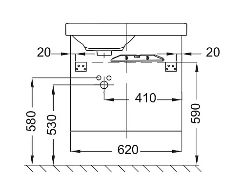 Купить Тумба аквамарин матовый 62 см Jacob Delafon Odeon Up EB991G-M43 в магазине сантехники Santeh-Crystal.ru
