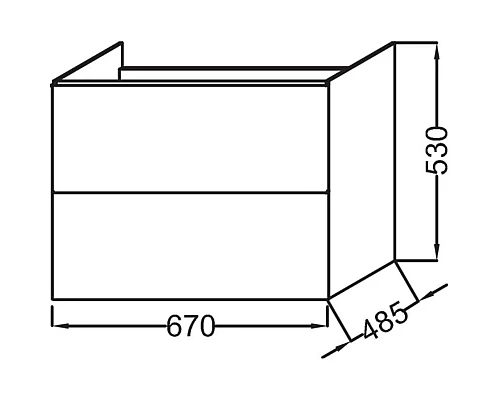 Заказать Тумба аквамарин матовый 67 см Jacob Delafon Odeon Up EB890-M43 в магазине сантехники Santeh-Crystal.ru