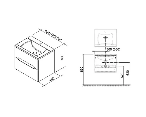 Приобрести Тумба 60 см каппучино/белый глянец Ravak SD Classic II X000000905 в магазине сантехники Santeh-Crystal.ru