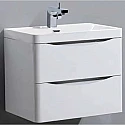 Тумба с раковиной белый глянец 60 см BelBagno Ancona-N ANCONA-N-600-2C-SO-BL + EA-600-LVB Тумба с раковиной белый глянец 60 см BelBagno Ancona-N ANCONA-N-600-2C-SO-BL + EA-600-LVB