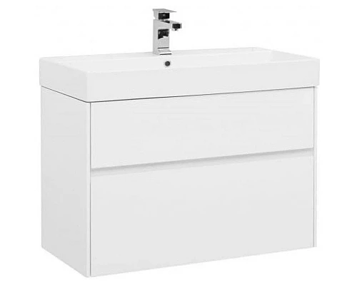 Купить Тумба белый глянец 85 см Aquanet Бруклин 00203960 в магазине сантехники Santeh-Crystal.ru