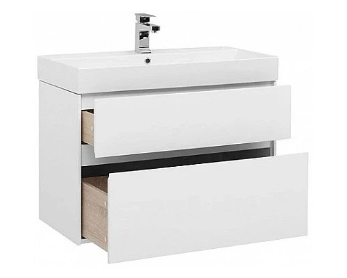 Купить Тумба белый глянец 85 см Aquanet Бруклин 00203960 в магазине сантехники Santeh-Crystal.ru