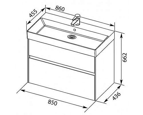 Купить Тумба белый глянец 85 см Aquanet Бруклин 00203960 в магазине сантехники Santeh-Crystal.ru