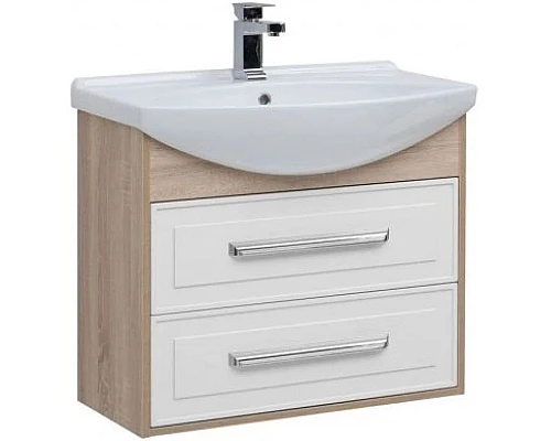 Заказать Тумба белый глянец/дуб сонома 72,5 см Aquanet Остин 00200909 в магазине сантехники Santeh-Crystal.ru