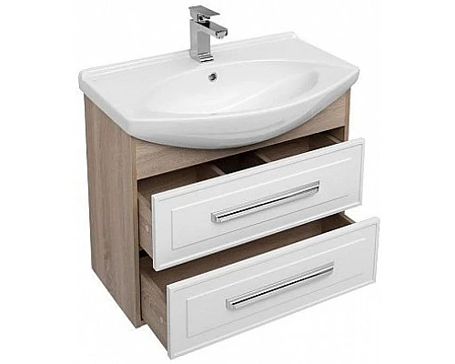 Заказать Тумба белый глянец/дуб сонома 72,5 см Aquanet Остин 00200909 в магазине сантехники Santeh-Crystal.ru