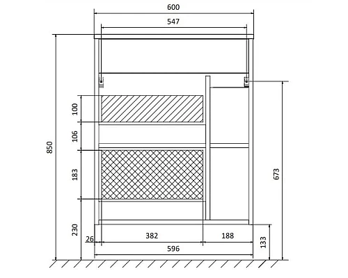 Заказать Тумба с раковиной белый глянец 60 см 1Marka Lido У75329 в магазине сантехники Santeh-Crystal.ru