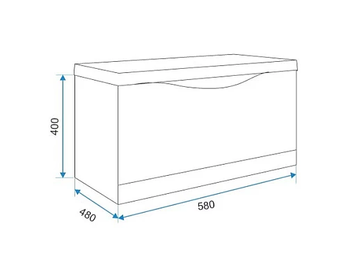 Купить Тумба белый глянец 58 см 1Marka Этюд У51989 в магазине сантехники Santeh-Crystal.ru