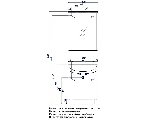Приобрести Тумба белый глянец 61 см Акватон Минима 1A104201MN010 в магазине сантехники Santeh-Crystal.ru