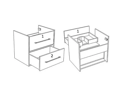 Заказать Тумба с раковиной белый глянец/дуб сонома 66 см Corozo Гольф SETSD-00000312/SD-00000391 в магазине сантехники Santeh-Crystal.ru