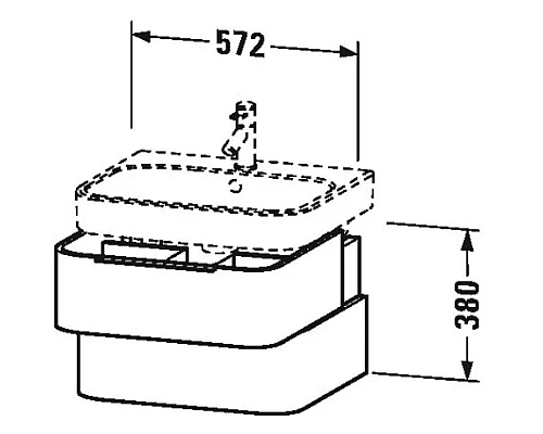Купить Тумба лен 57,2 см Duravit Happy D.2 H2636307575 в магазине сантехники Santeh-Crystal.ru