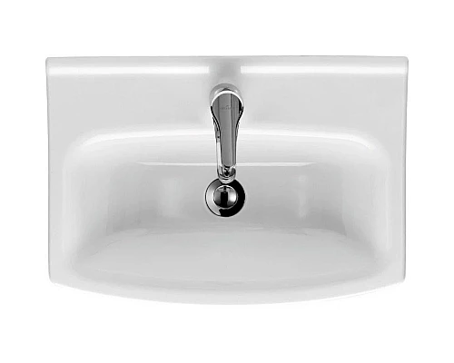 Приобрести Тумба с раковиной белый глянец 60,5 см Bellezza Анкона 4639609190018 + 4690311009951 в магазине сантехники Santeh-Crystal.ru