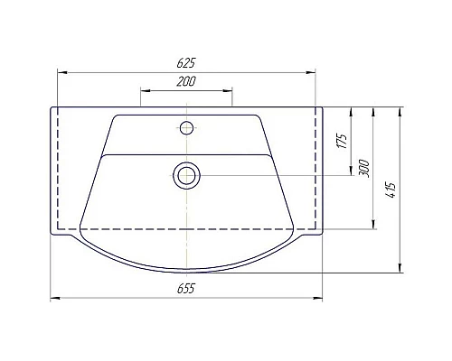 Заказать Тумба с раковиной белый глянец 65,5 см Bellezza Глория 4639510000017 + 4640021060940 в магазине сантехники Santeh-Crystal.ru