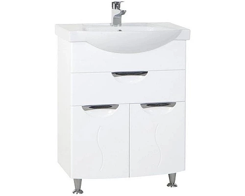 Заказать Тумба с раковиной белый глянец 65,5 см Bellezza Глория 4639510090016 + 4640021060940 в магазине сантехники Santeh-Crystal.ru