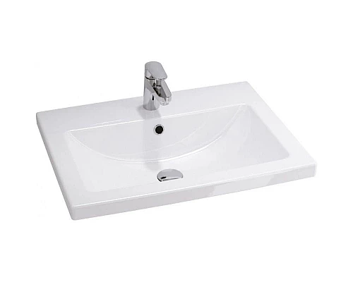 Купить Тумба с раковиной белый глянец 60 см Bellezza Пегас 4630409270016 + 4690311045409 в магазине сантехники Santeh-Crystal.ru