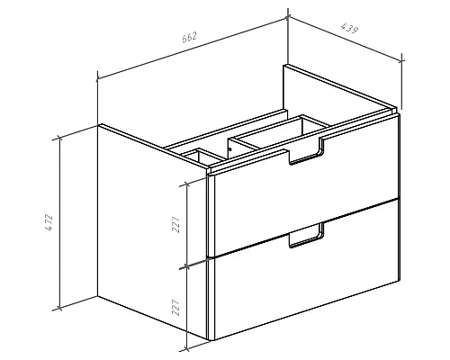 Приобрести Тумба с раковиной черный глянец/белый глянец 70 см Bellezza Пегас 4630411270042 + 4690311050410 в магазине сантехники Santeh-Crystal.ru