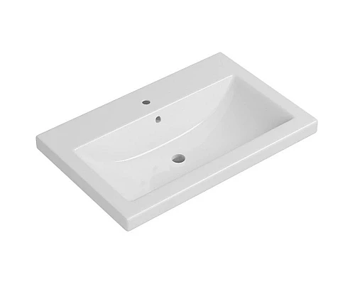 Приобрести Тумба с раковиной черный глянец/белый глянец 70 см Bellezza Пегас 4630411270042 + 4690311050410 в магазине сантехники Santeh-Crystal.ru