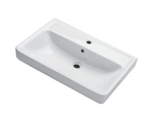 Приобрести Тумба с раковиной белый глянец 70 см Bellezza Сиена 4633911310010 + 4620000148555 в магазине сантехники Santeh-Crystal.ru