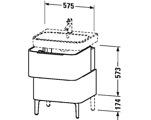 Заказать Тумба кашемировый дуб 57,5 см Duravit Happy D.2 H2637101111 в магазине сантехники Santeh-Crystal.ru