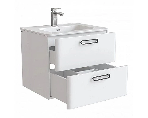 Приобрести Тумба с раковиной белый глянец 60 см IDDIS Brick BRI60W0i95K в магазине сантехники Santeh-Crystal.ru