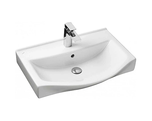 Приобрести Тумба с раковиной белый глянец/дуб эндгрейн 65 см Акватон Нортон 1A2488K0NT010 в магазине сантехники Santeh-Crystal.ru