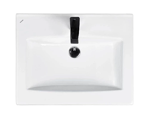 Купить Тумба с раковиной графит софт/дуб веллингтон 60 см Акватон Сохо 1A2580K1AJA00 в магазине сантехники Santeh-Crystal.ru