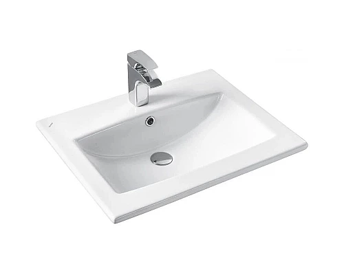 Купить Тумба с раковиной графит софт/дуб веллингтон 60 см Акватон Сохо 1A2580K1AJA00 в магазине сантехники Santeh-Crystal.ru